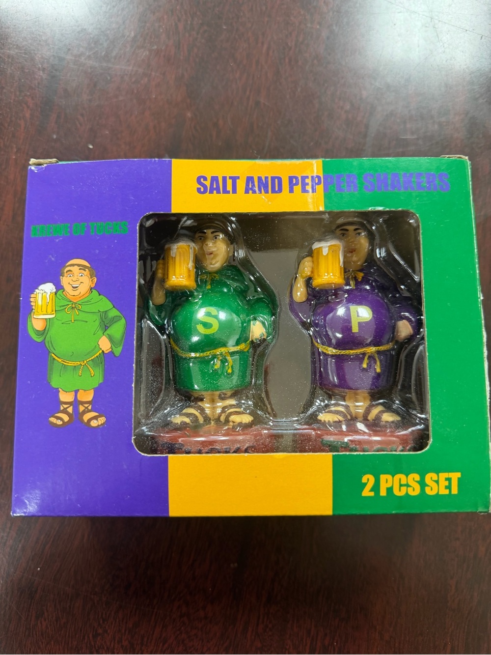 Mardi Gras Krewe of Tucks Salt and Pepper Shakers